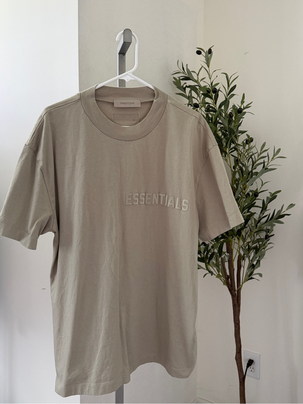 Fear of god essentials shirts brown tan L